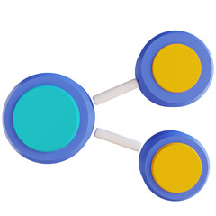 3D illustration Share information