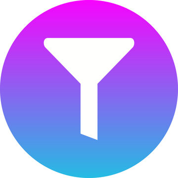 Filter Gradient Circle Glyph Inverted Icon