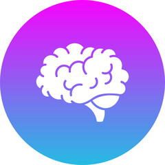 Mind Gradient Circle Glyph Inverted Icon