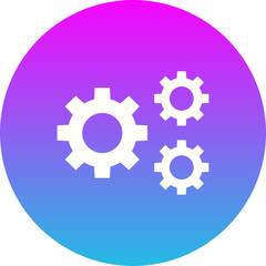 Setting Gradient Circle Glyph Inverted Icon