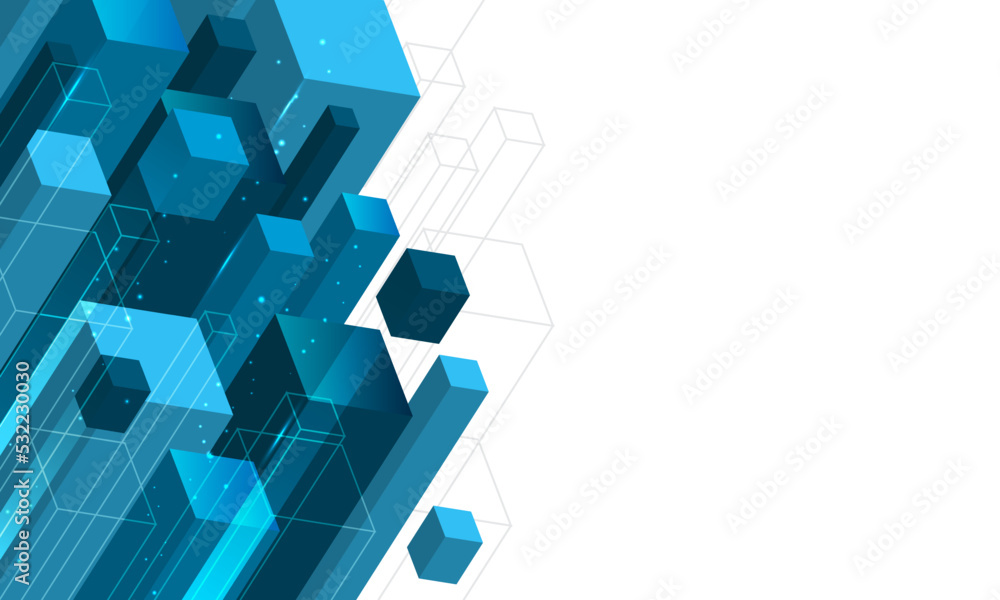 Poster abstract business vector background with 3d elements and place for your content.