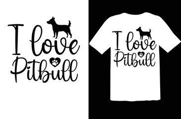 I love pitbull svg design