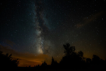 Obraz na płótnie Canvas Milky Way in south of France in Cevennes Natural Park.