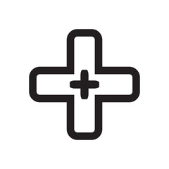Obraz premium Medical Cross Icon Vector Illustration logo template Design