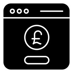 Perfect design icon of pound website 