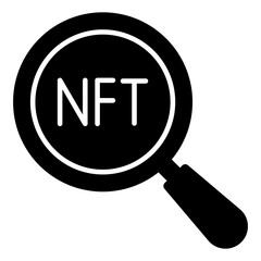 An icon design of search nft