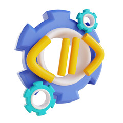 3D illustration gear code