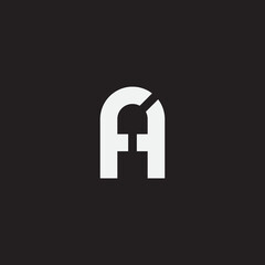 FA monogram logo template. Monogram logo.