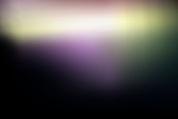 Rainbow highlights on a black background.Glare or reflection from water and glass.Glittering particles for social media backgrounds, product presentations, photo shots.