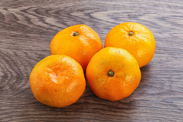 Fresh ripe juicy yellow mandarin