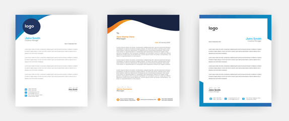 Creative letterhead   Elegant and minimalist style letterhead template design A4 sizes    