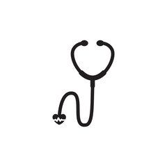 Sthetoscope Medical Icon Vector Illustration