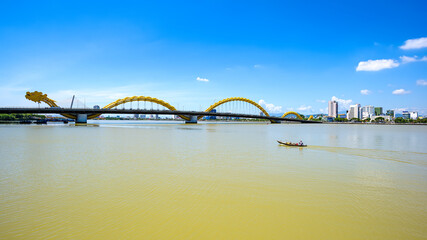 Dragon bridge is considered as the symbol of Da Nang city, Vietnam. Da Nang is the most famous tourist city in Vietnam
