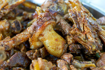 Delicious special dish of Nanning, Guangxi, China, fried lemon duck