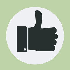 thumb up icon, vector illustration