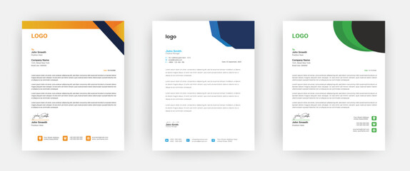 Creative letterhead   Elegant and minimalist style letterhead template design A4 sizes    