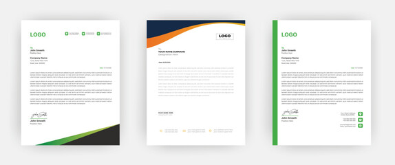 Creative letterhead   Elegant and minimalist style letterhead template design A4 sizes    