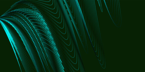 Abstract dark green with Tosca lines background
