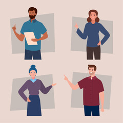 four teachers worker