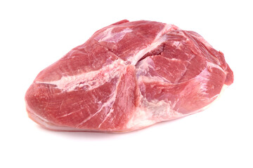 Fresh pork meat, isolated on white background. High resolution image.