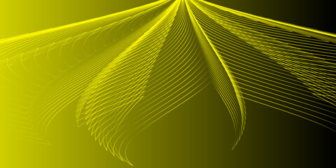 Abstract yellow and black background with lines