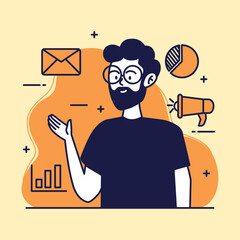 man with marketing tech