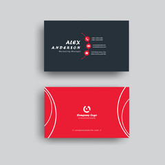 Creative Modern Red And Black business card