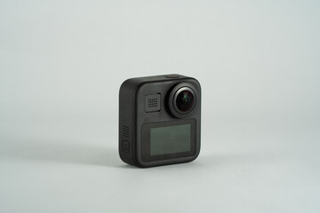 360 degree action camera isolated