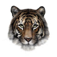 Obraz premium Portrait of a tiger with charcoal and pastel technique. (ACN 06)