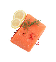 fresh salmon cut out transparent background
