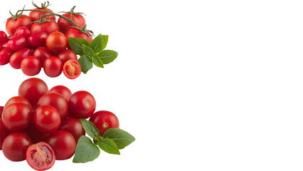 Tomatoes cut out transparent background