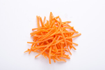 Grated carrot on white - 532246696