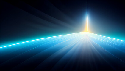 Background of the glowing blue light, Digital Generate Image