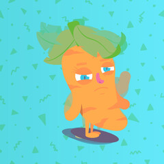 Ilustração vetorial cenoura carrot