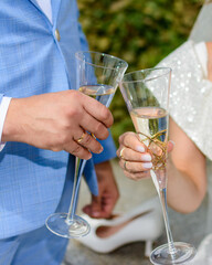 two glasses of champagne