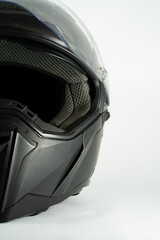 motorcycle helmet and goggles isolated