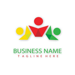 Community logo people work team and business vector logo and design group family