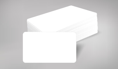 Business Card Stack White Blank Mockup Brand Identity Corporate Stationary Template
