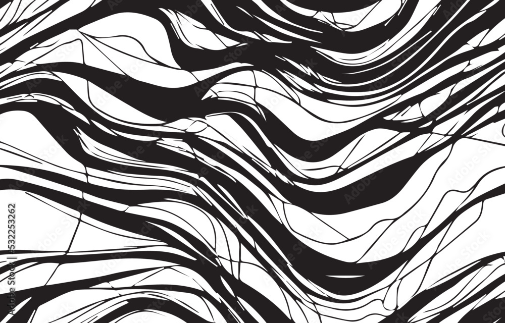 Aufkleber black and white pattern abstract texture. abstract background design. vector illustration.