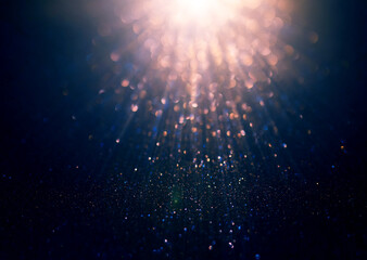 Abstract background of  glitter lights. De-focused background. 
