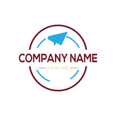 abstract logo design. Travel logo icon with simple airplane vector design