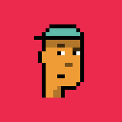 collection of pixel portraits of men in bright colors 1