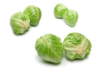 Cabbage isolated on white background.