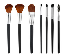 make up brushes isolated