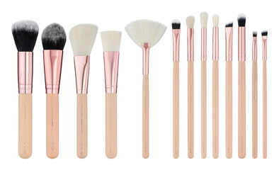 set of make up brushes isolated