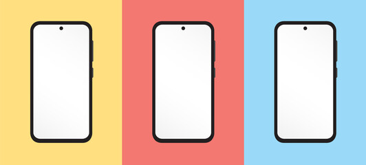 Smartphone Isolated Mockup White Display Presentation Showcase Template