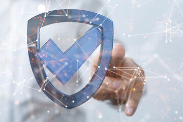 Information technology protected with firewall, secure access and encryption against cyber