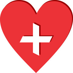 Fototapeta premium Red color heart design beautiful art