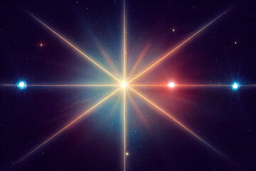 Naklejka premium Beautiful light from space. Light effects for background use.