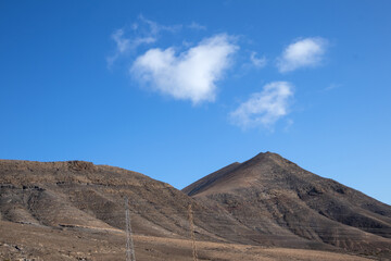 Volcanic hills and landscape, Lanzarote, Canary Islands
